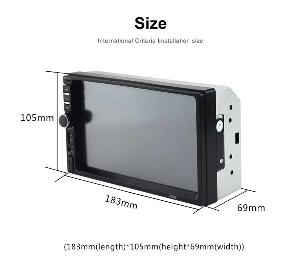 Автомагнитола с сенсорным экраном HD 7 &quot 2 Din Bluetooth Usb камера заднего вида Mp5
