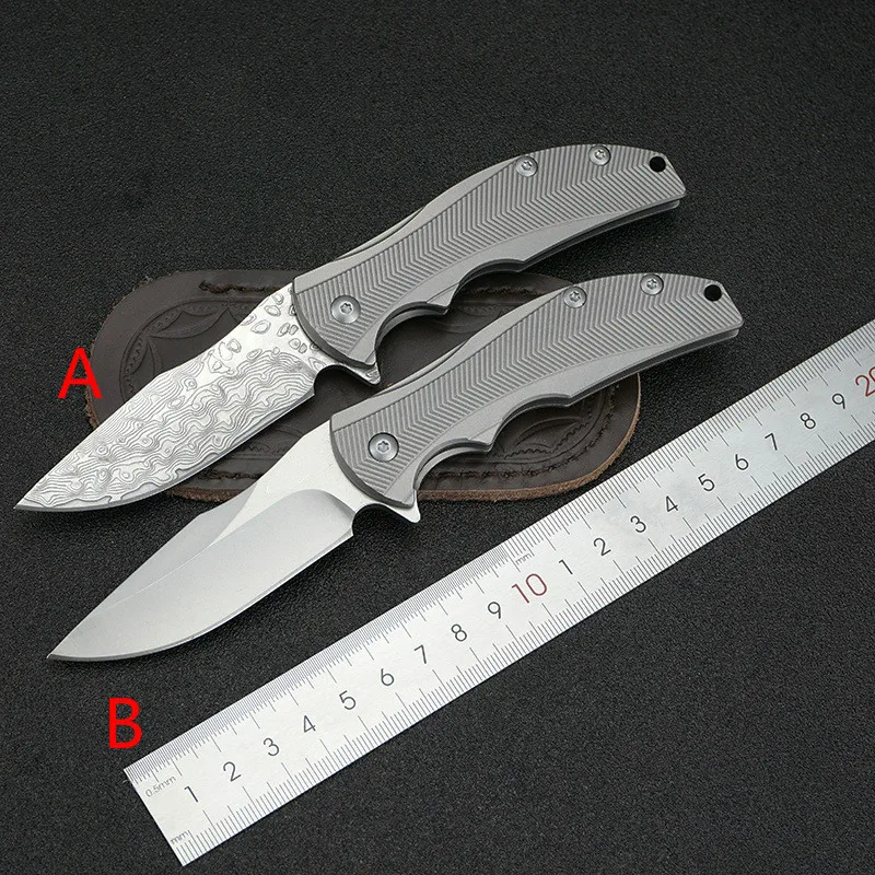 Самый продаваемый D2 складной нож для отдыха на открытом воздухе TC4 titanium ручка