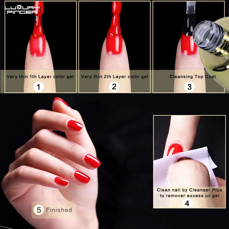 Роскошный липкий слой для пальцев 15 мл очищающее верхнее покрытие удаляемое