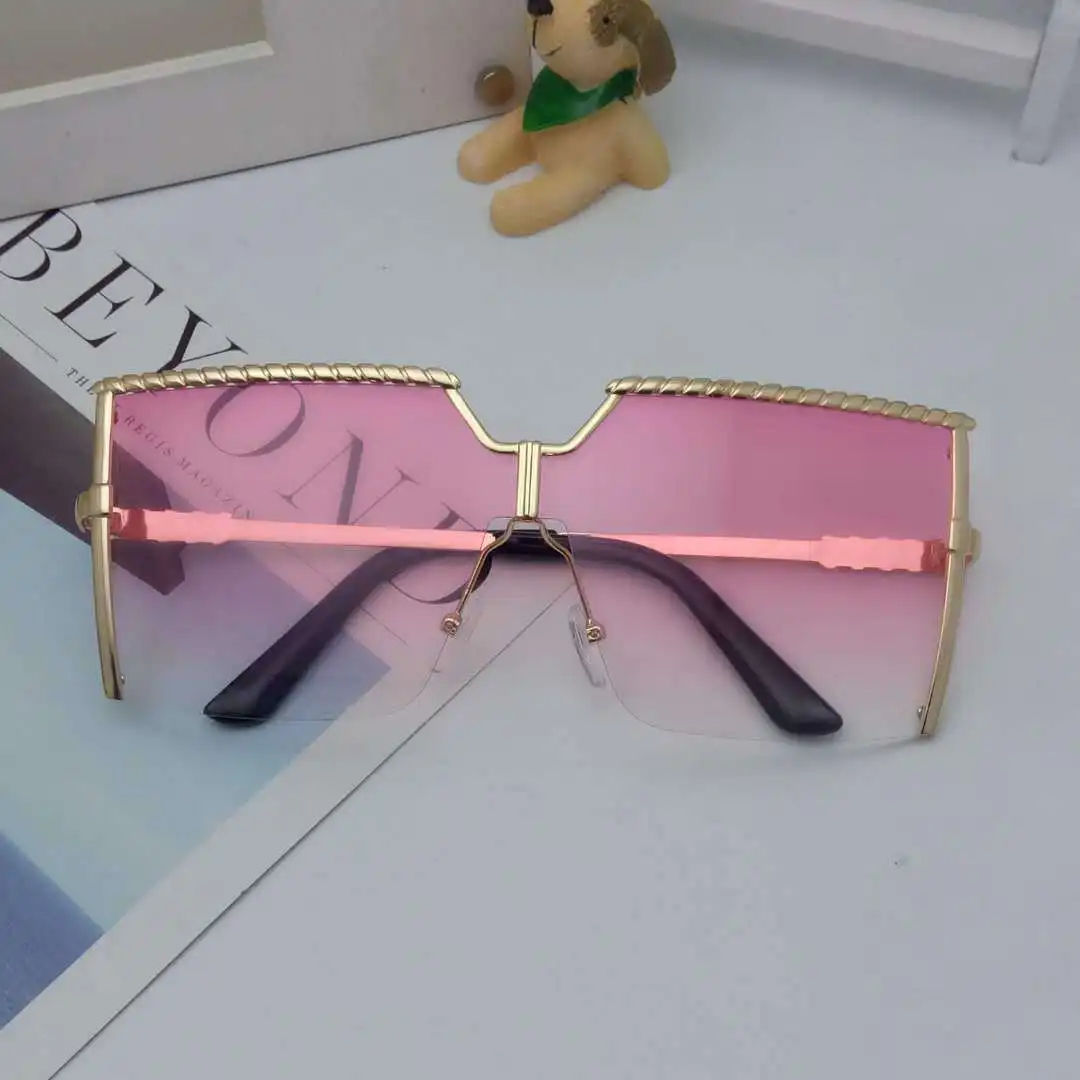 Yumomo бескаркасные Солнцезащитные очки женские модные индивидуальные винтажные металлические градиентные тонированные цветные линзы сексуальные цельные женские солнцезащитные очки - Цвет линз: 3