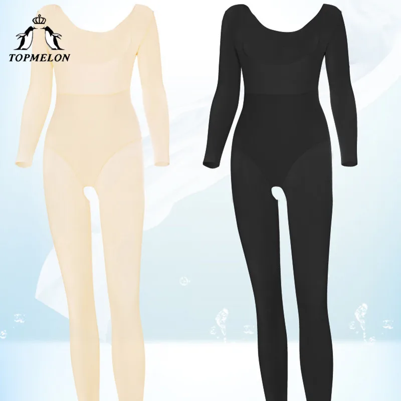 TOPMELON shapers женское корректирующее белье для всего тела Gaine Amincissante женское черное бежевое нижнее белье полной длины