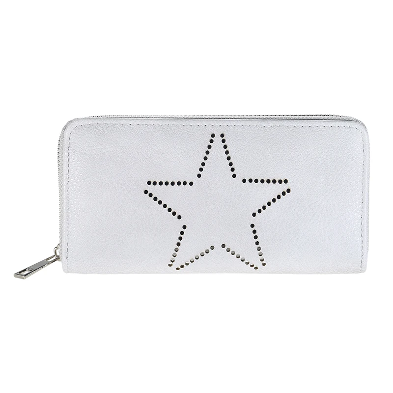 Полая звезда женский кожаный брендовый дизайнерский бумажник Длинные кошельки