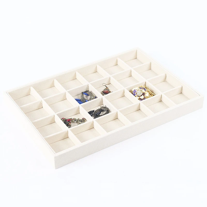 

2016 Free Shipping Fashion 24 slots Beige Bracelet Loose Bead Box Jewelry Boxes Display Box Bracelet Jewelry Display Shelf