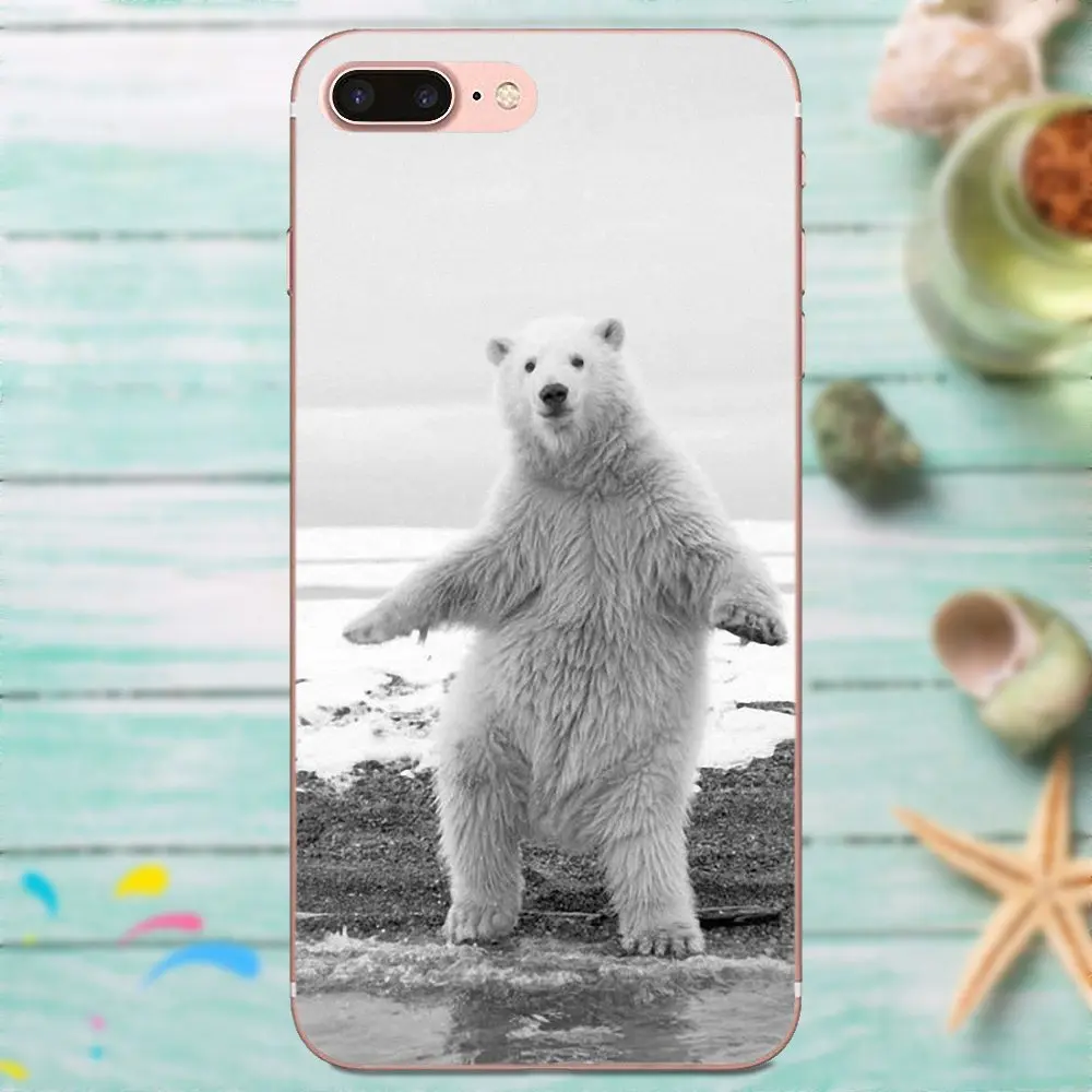 Мягкий ТПУ чехол для Samsung Galaxy Note 5 8 9 S3 S4 S5 S6 S7 S8 S9 S10 mini Edge Plus Lite Животные медведь Волк
