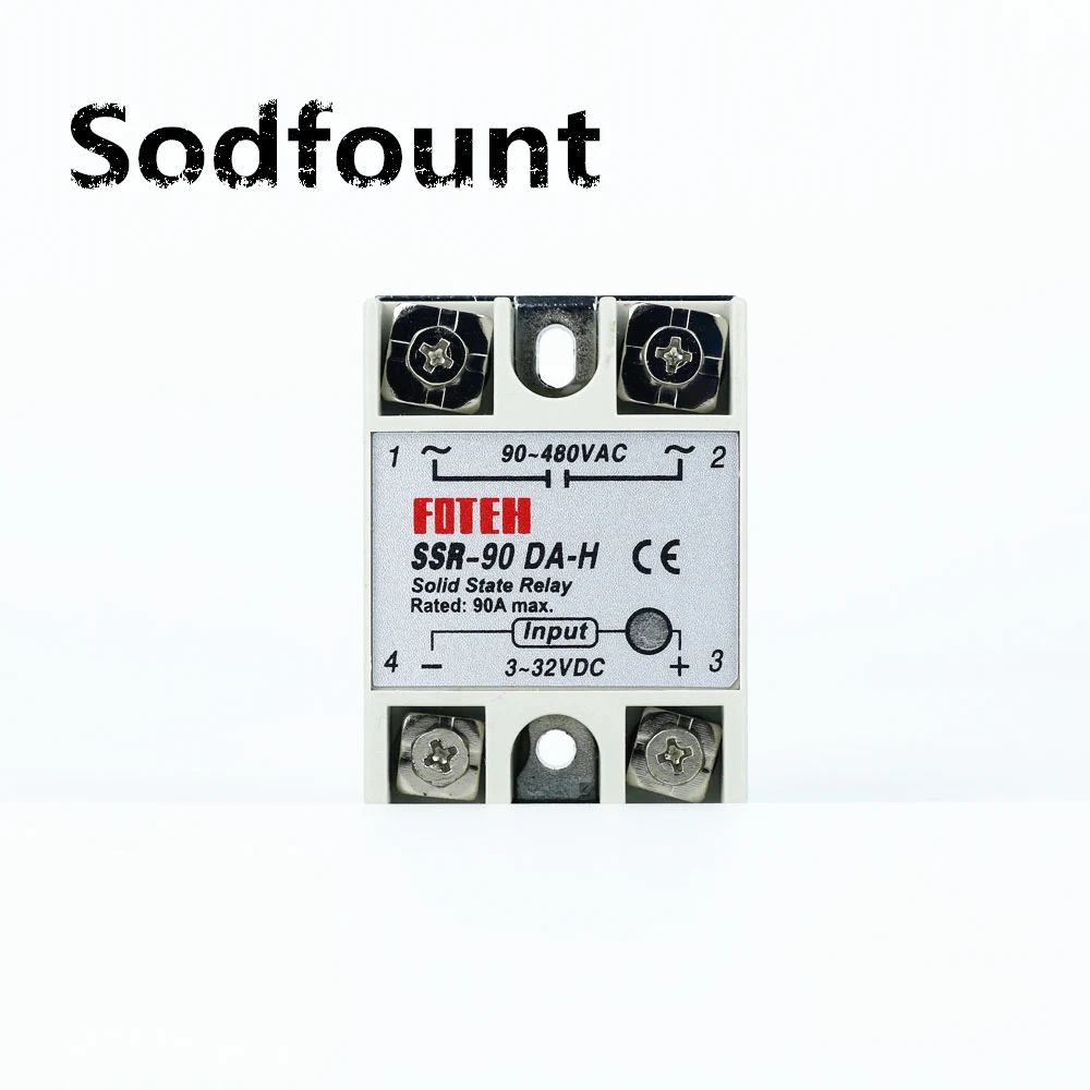 Твердотельные реле SSR 90DA H 90A DC В AC твердотельного сопротивления регулятор|relay solid