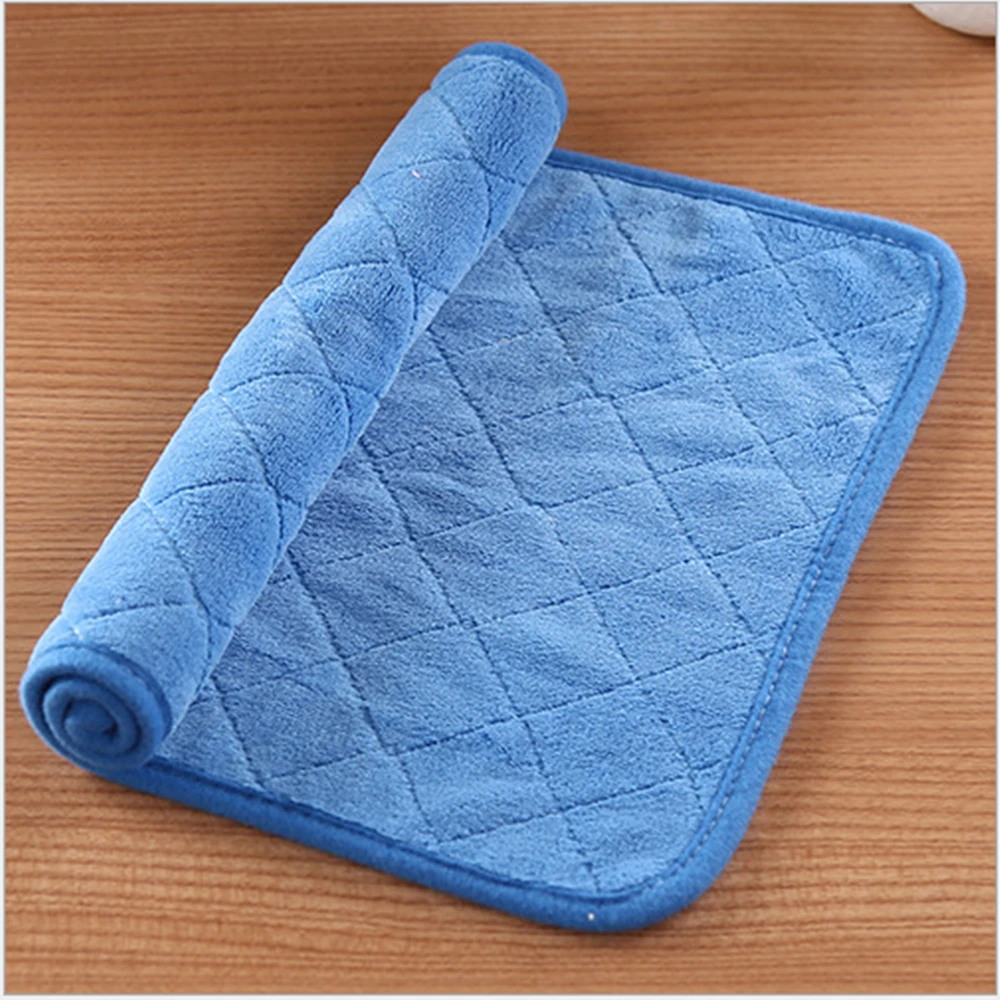 5 шт. двойные толстые чистки коралловый флис ткань водопоглощение ворса вытирая