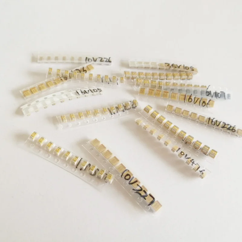 15valuesx10 шт = 150 шт SMD Танталовый набор различных конденсаторов типа A/B упаковка