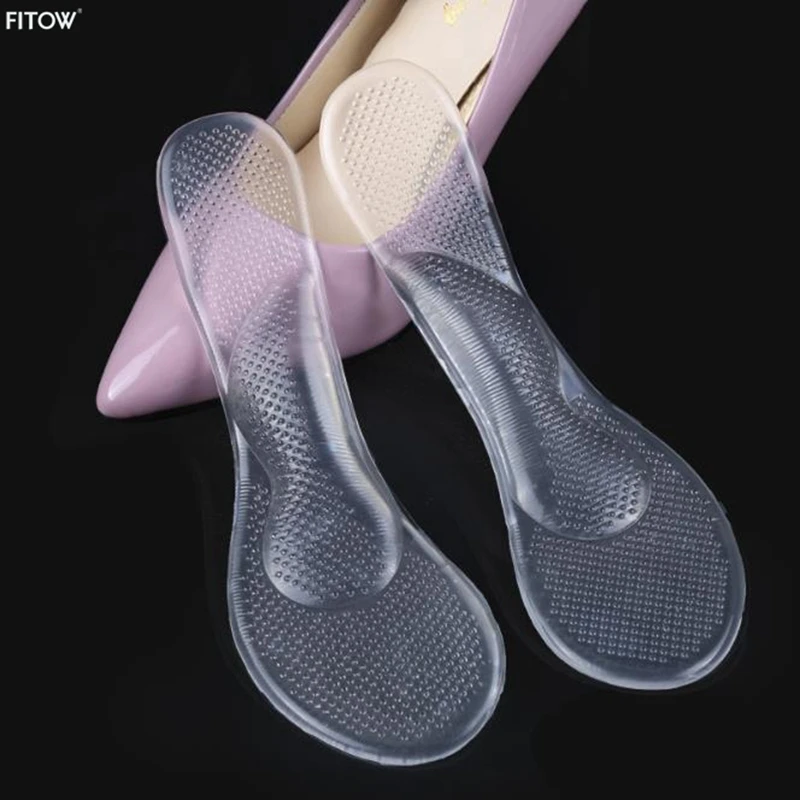 Женские стельки с длинной дужкой прозрачные силиконовые для обуви|gel insoles|silicone gel