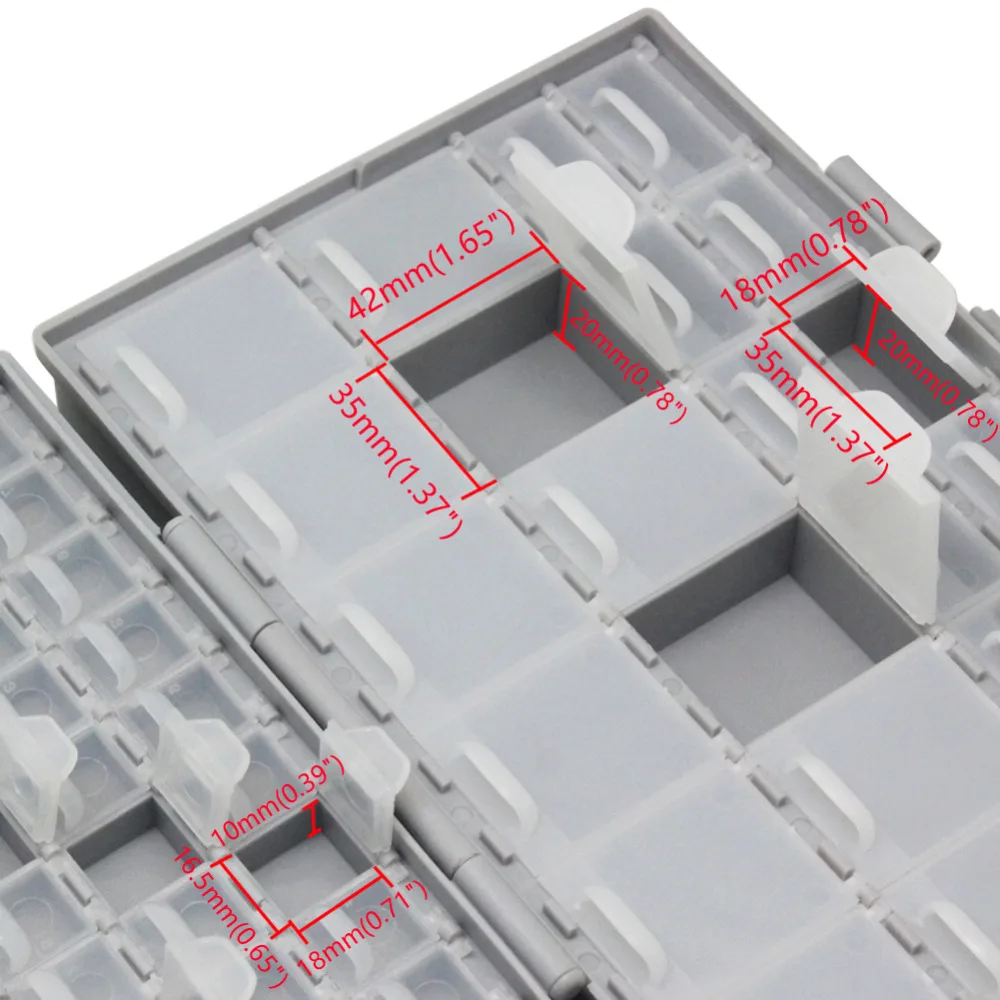 Aidetek smd для хранения SMT резистор конденсаторы Ассортимент коробка комплект лабораторная Электроника Чехлы и органайзеры коробка для хранения пластик BOXALL96