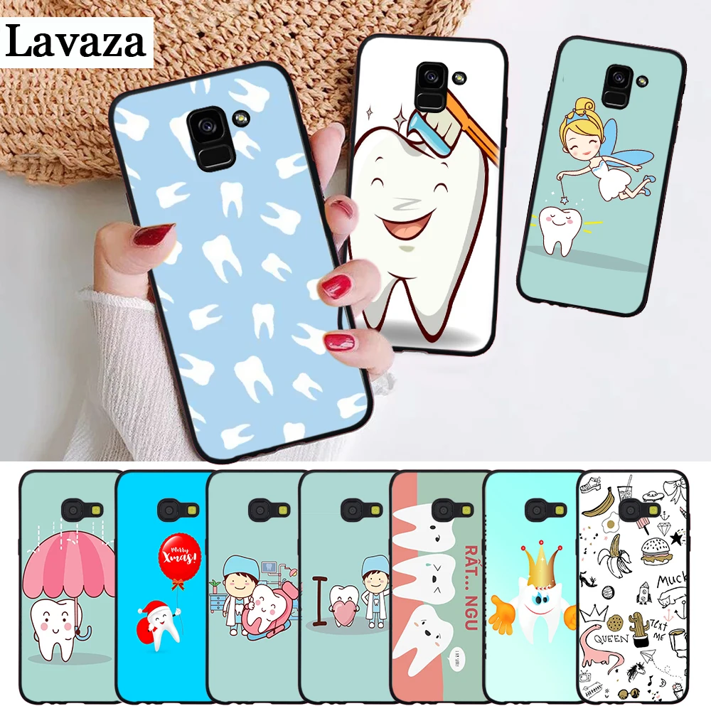 Стоматолог Зубной увенчанный зуб силиконовый чехол для Samsung A2 Core A3 A5 A6 плюс A7 A8 A9 A10