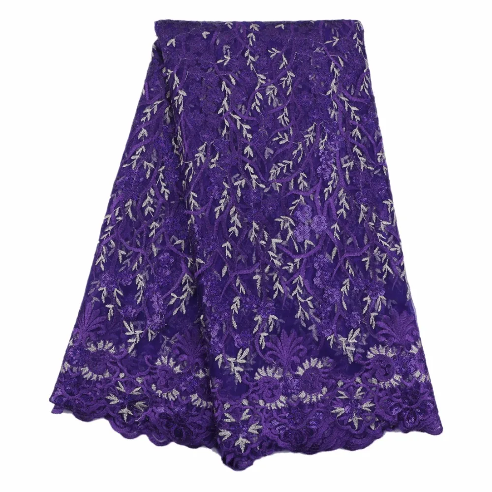 Высокое качество Африканские ткани шнурка вышитые свадьбы в 2017 году Франция royal LanLiang кусок веревки чистая