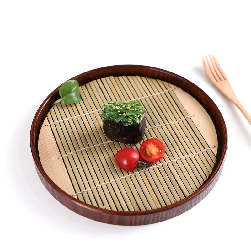 Новая Корейская тарелка для суши Detomate деревянный квадратный небольшой