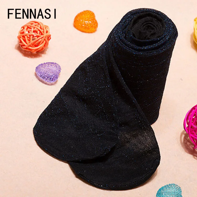 Блестящие женские колготки FENNASI Глянцевые Серебряные яркие чулки Sil модные