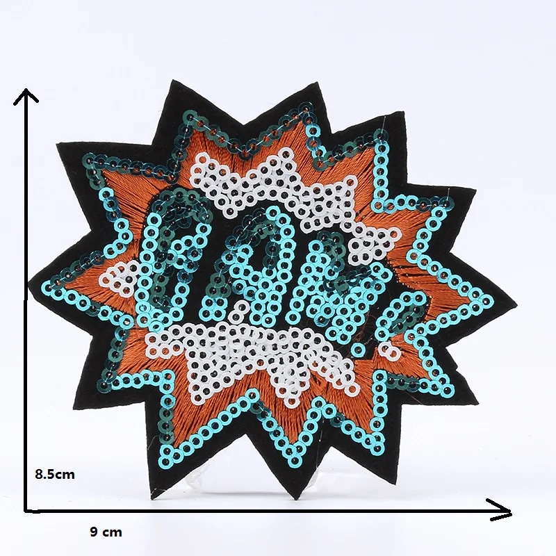 5 шт./лот нашивки с блестками и звездами вышитые Мультяшные наклейки для одежды