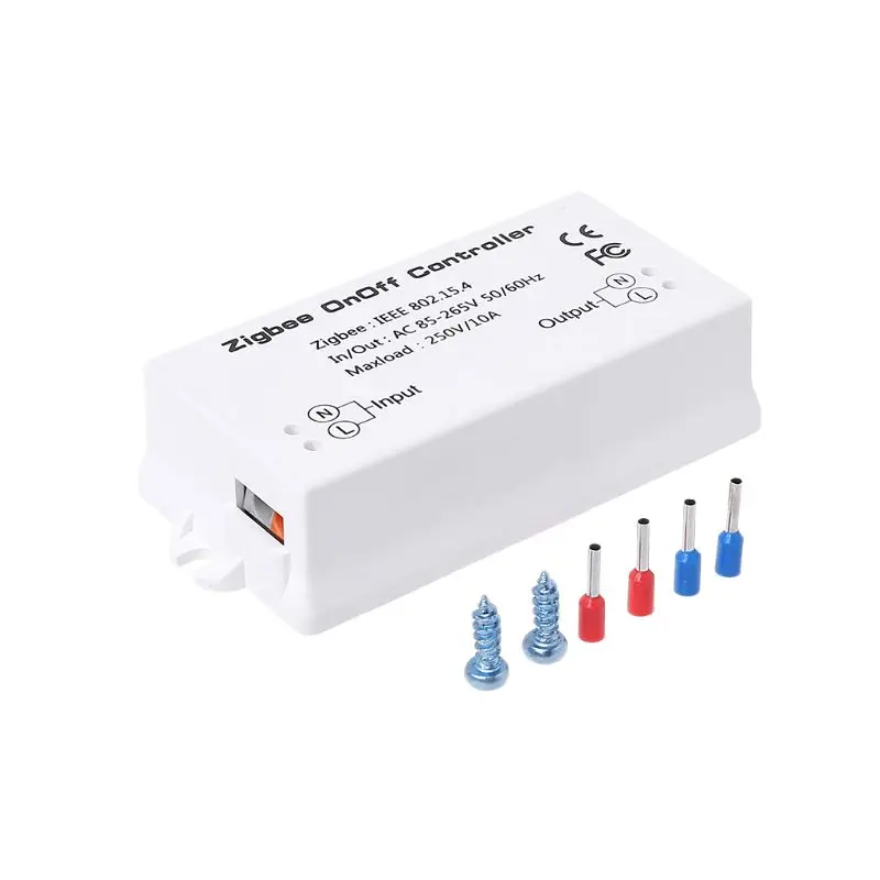 

ABS Zigbee On/Off Controller Smart Switch APP Remote Control Smart Home Module AC85-265V 10A drop shipping