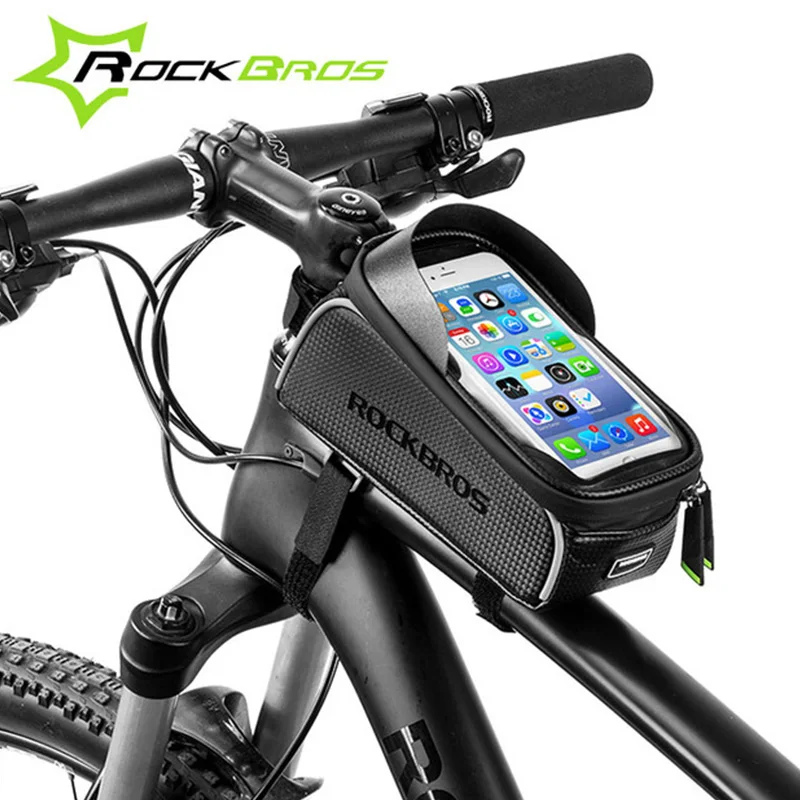 

Велосипедная сумка ROCKBROS для сенсорного экрана 6,0 дюйма, 6 дюймов, чехол для iPhone 6/7, велосипедная сумка для горного и шоссейного велосипеда с передней верхней рамкой, кросс-бар