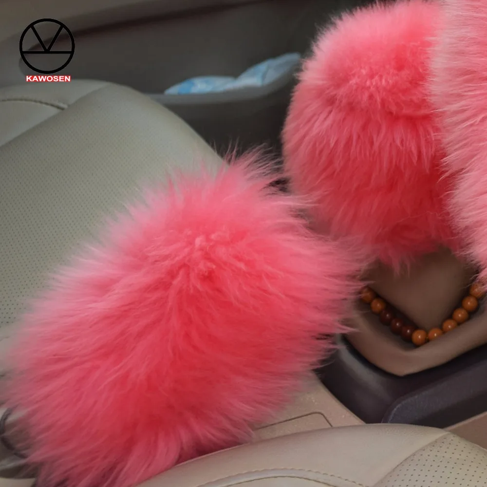 KAWOSEN 100% австралийская шерстяная крышка переключения передач и ручного тормоза