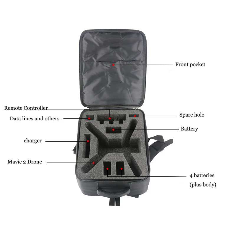 Водонепроницаемый Анти-шок нейлоновый рюкзак для DJI Mavic 2 Zoom Drone сумка для переноски для Mavic 2 Pro не нужно складывать быстро снимать