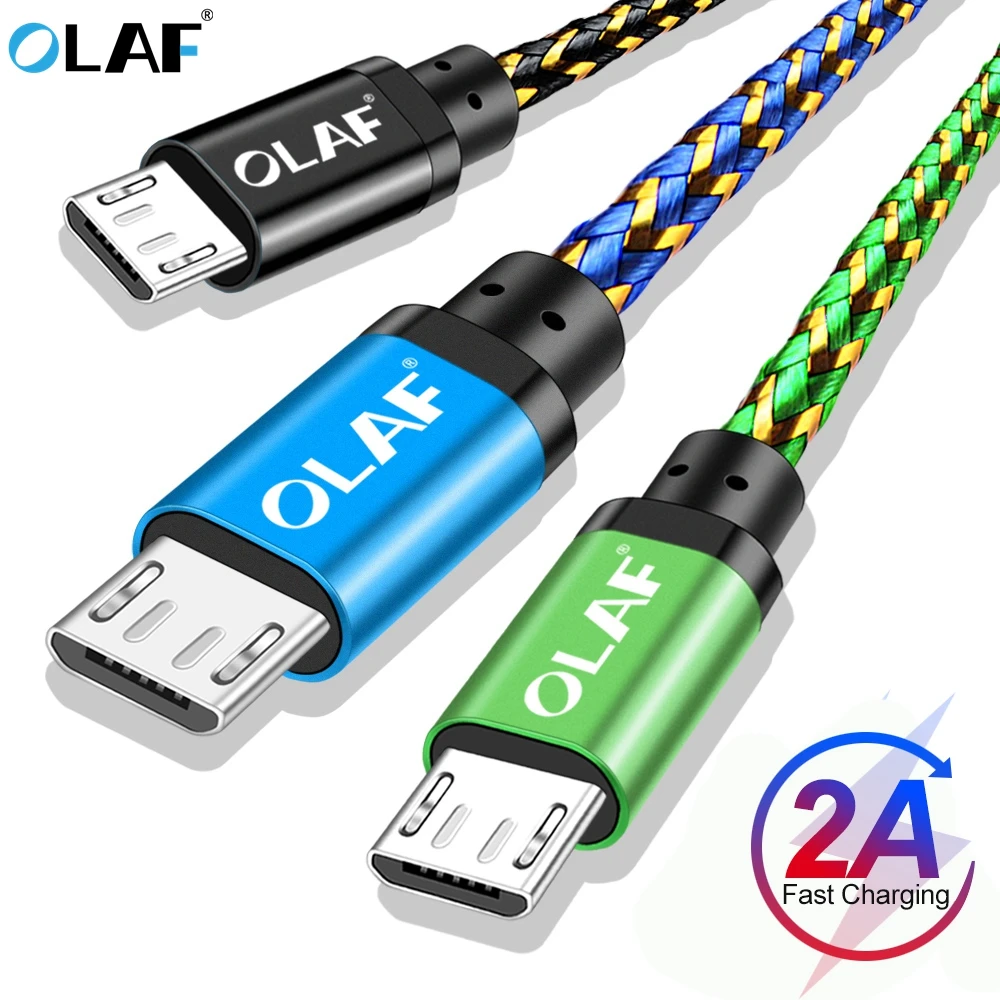 Олаф Micro USB кабель 1 м 2 м 3 м Microusb кабель для быстрой зарядки и синхронизации данных для Xiaomi samsung huawei LG Andriod кабели для мобильных телефонов