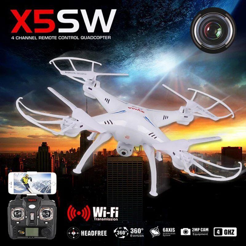 Оригинал Сыма X5SW wi fi rc drone мультикоптер с камерой fpv без головы оси в режиме