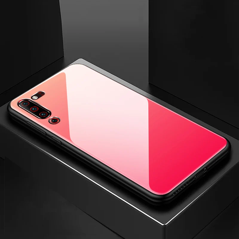 Тонкий силиконовый чехол синего цвета для lenovo Z6 Pro с градиентом, жесткая задняя крышка из закаленного стекла для lenovo Z 6 Pro, чехол s Shell z6 Z6Pro