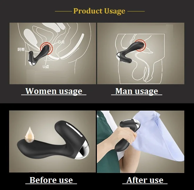Nalone-XY Silicone/ Metal Butt Plug Wireless Remote Control Vibrator Anal Sex Toys for Men Gay Male Postate Massager |