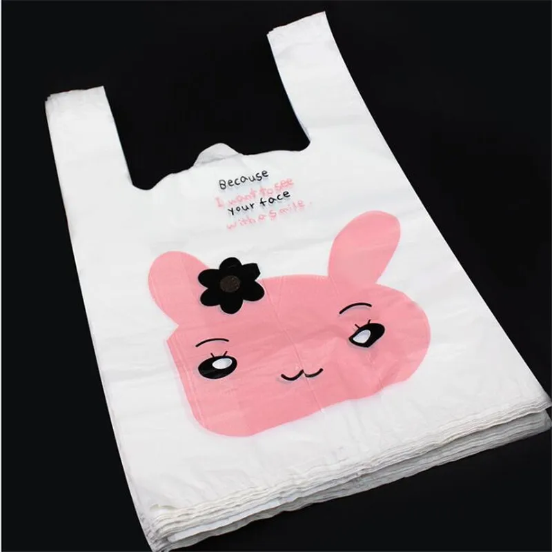 50 шт одноразовый Медведь хозяйственная сумка розничная продажа для бакалейный