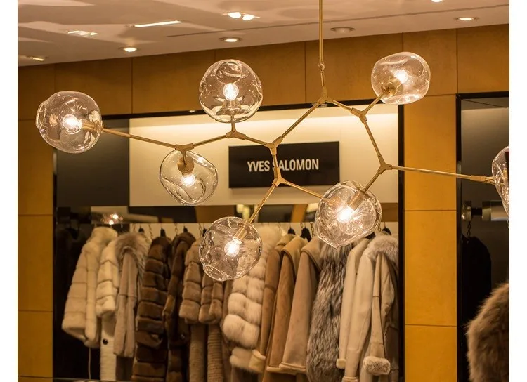 Люстра из ветрового стекла прозрачная Дымчатая серая янтарная Коньячная с