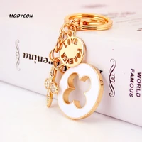 new beautiful clover key chains creative keychain fashion keyring metal key ring car accessories women bag charm drop shipping
