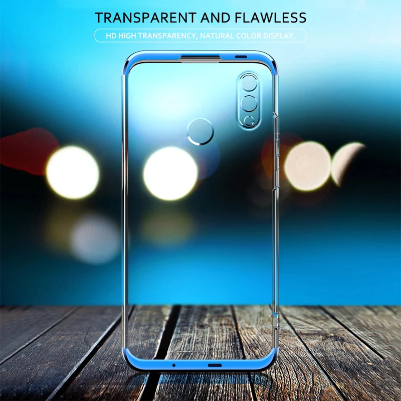 

GKK Роскошный чехол для Huawei Honor 10 lite P Smart, 2019, 3 в 1, гальваническое покрытие, прозрачный Жесткий ПК, противоударный чехол, Fundas Coque