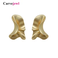 carvejewl stud earrings irregular leaf stud earrings for women jewelry girl gift earing 2019 spring style simple personality hot