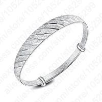 new fashion luxury wedding bracelets bangles vintage 925 sterling silver bangles for women fast shipping