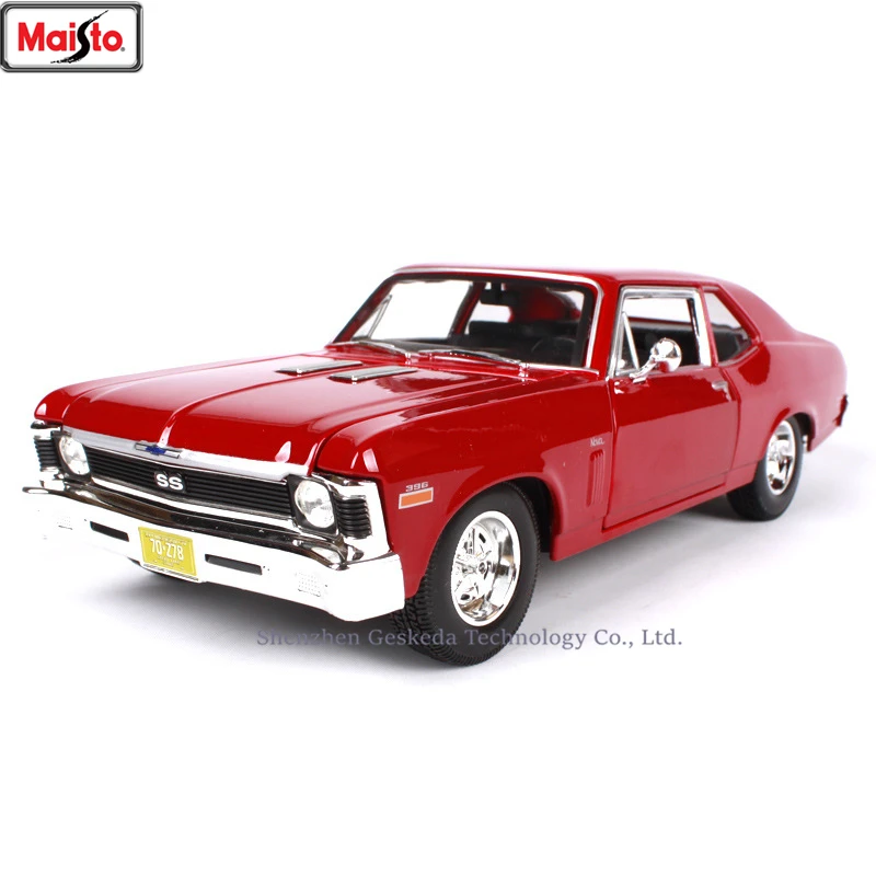 Maisto 1/18 1970 Chevrolet Nove ss ретро сплав Ретро модель автомобиля классическая украшение