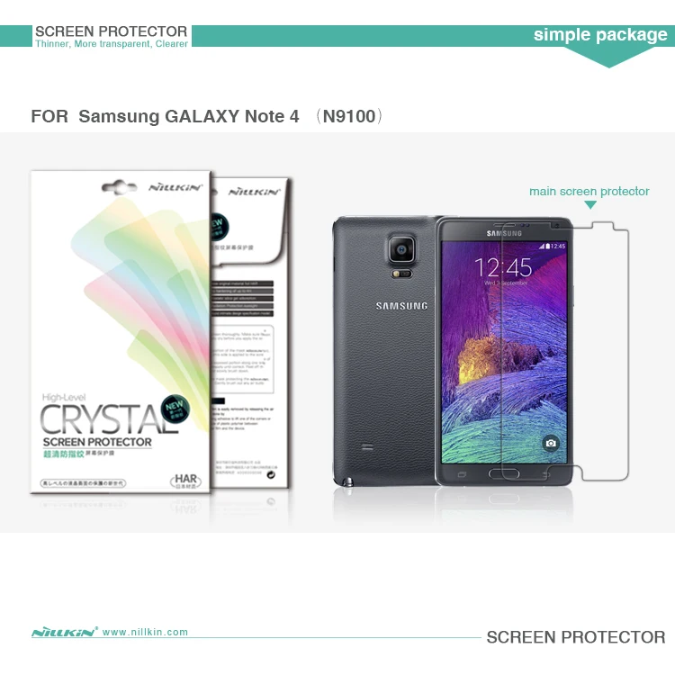 2 шт./лот Защитная пленка для экрана Samsung GALAXY Note 4(N9100) NILLKIN матовая или