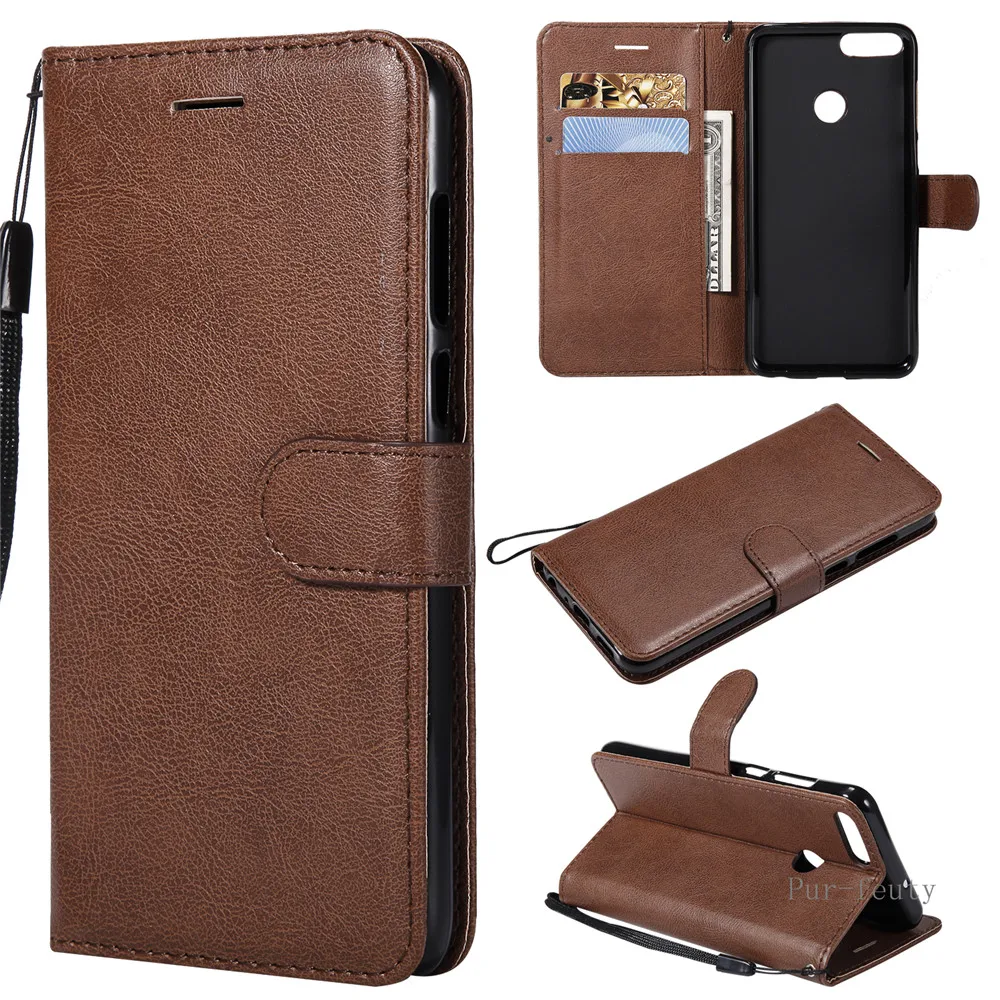 Кожаный чехол для Fundas huawei P Smart FIG-LX1 FIG-LA1 чехол для coque huawei PSmart Чехол Флип-кошелек силиконовый чехол для телефона