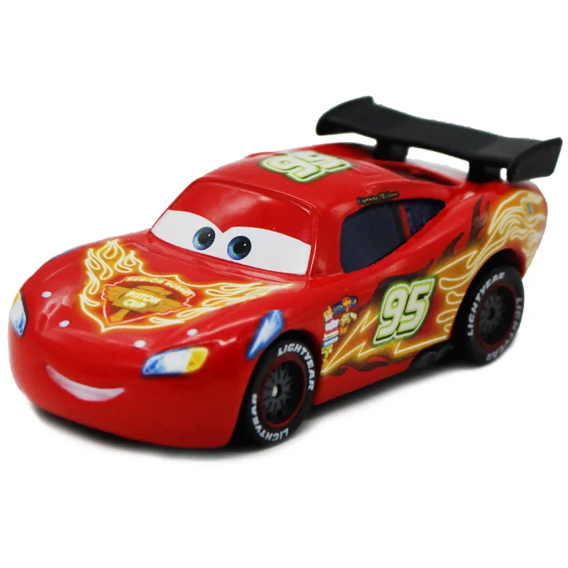 Disney машинок пиксара и с рисунками из мультфильма «Тачки 2 № 95 Lightning Mcqueen цветной рисунок Литье металла сплава игрушечный автомобиль модель для детей 1:55 бренд подарок детям на