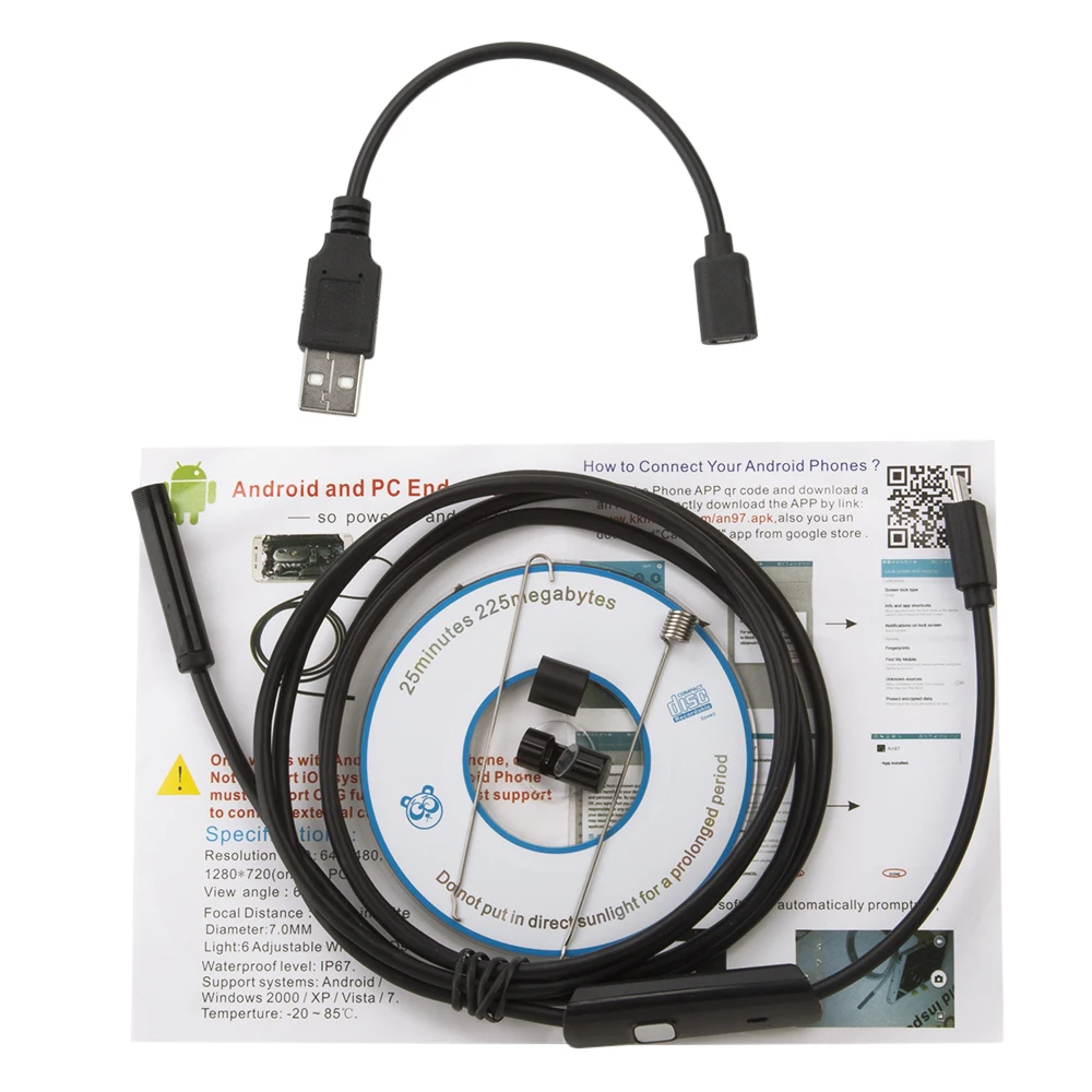 Камера-Эндоскоп JCWHCAM, объектив 5,5 мм, 6 светодисветодиодный, портативный OTG USB-эндоскоп, 1 м, 2 м, 3,5 м, 5 м, USB-бороскоп для телефона на Android, для смартфона (art.: 7a4fcbeec) - 7a4fcbeec
