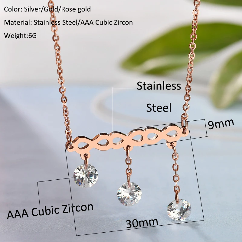 Цепочка Nextvance с подвеской Восемь знаков бесконечности роскошное ожерелье