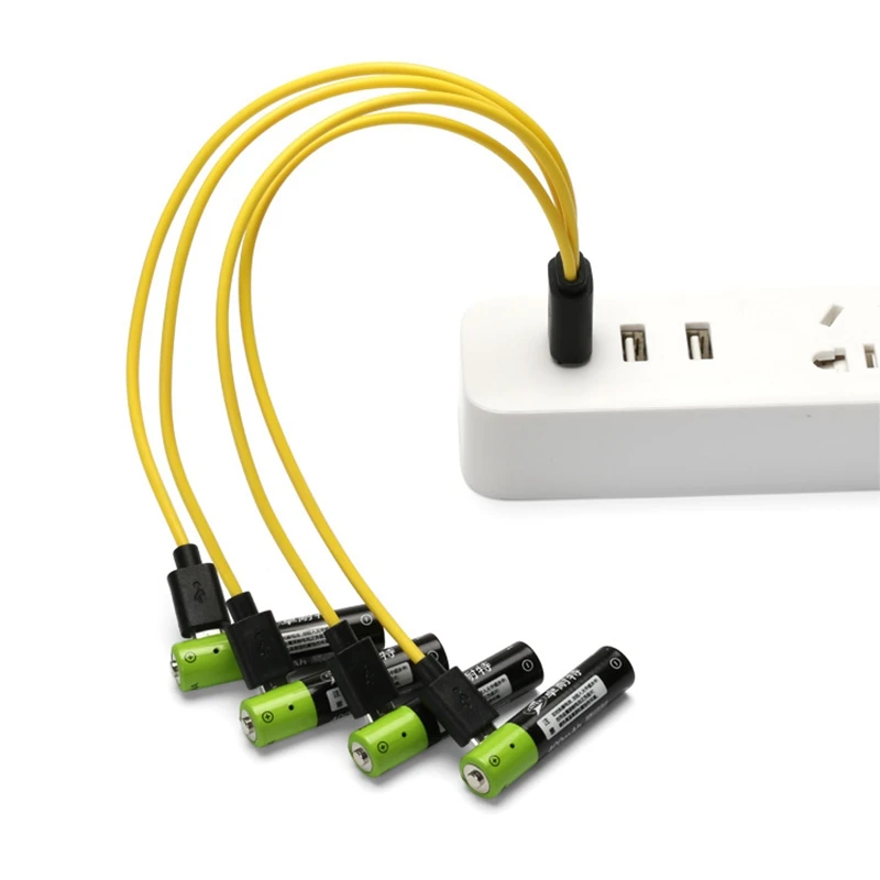 LEORY 4 шт. Znter AAA 1,5 в 400 мАч USB Lipo аккумуляторная батарея Ультра-эффективные AAA литий-полимерные литий-ионные usb зарядные батареи