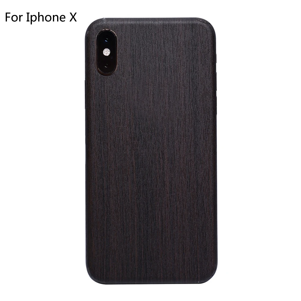 Black For Iphone X Скины против царапин винтажные наклейки для телефона деревянные зерна матовые задние защитные аксессуары ПВХ пленка для полного покрытия для IPhone X Xr - Цвет: Black For Iphone X