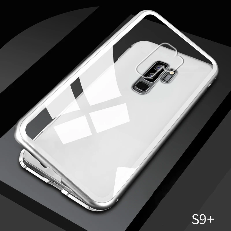 S9 Plus роскошный Магнитный чехол для телефона Samsung S8 металлический магнитный из