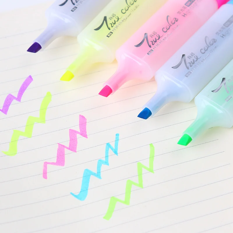 MIRUI офисные канцелярские студент текстовыделитель цвет скошенной головки ручкой