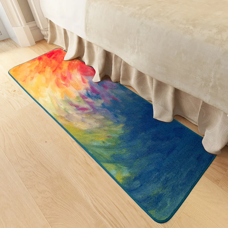 Modern personal oil painting impression kitchen long home bed hallway carpet floor mat anti-skid foot rug washable | Дом и сад