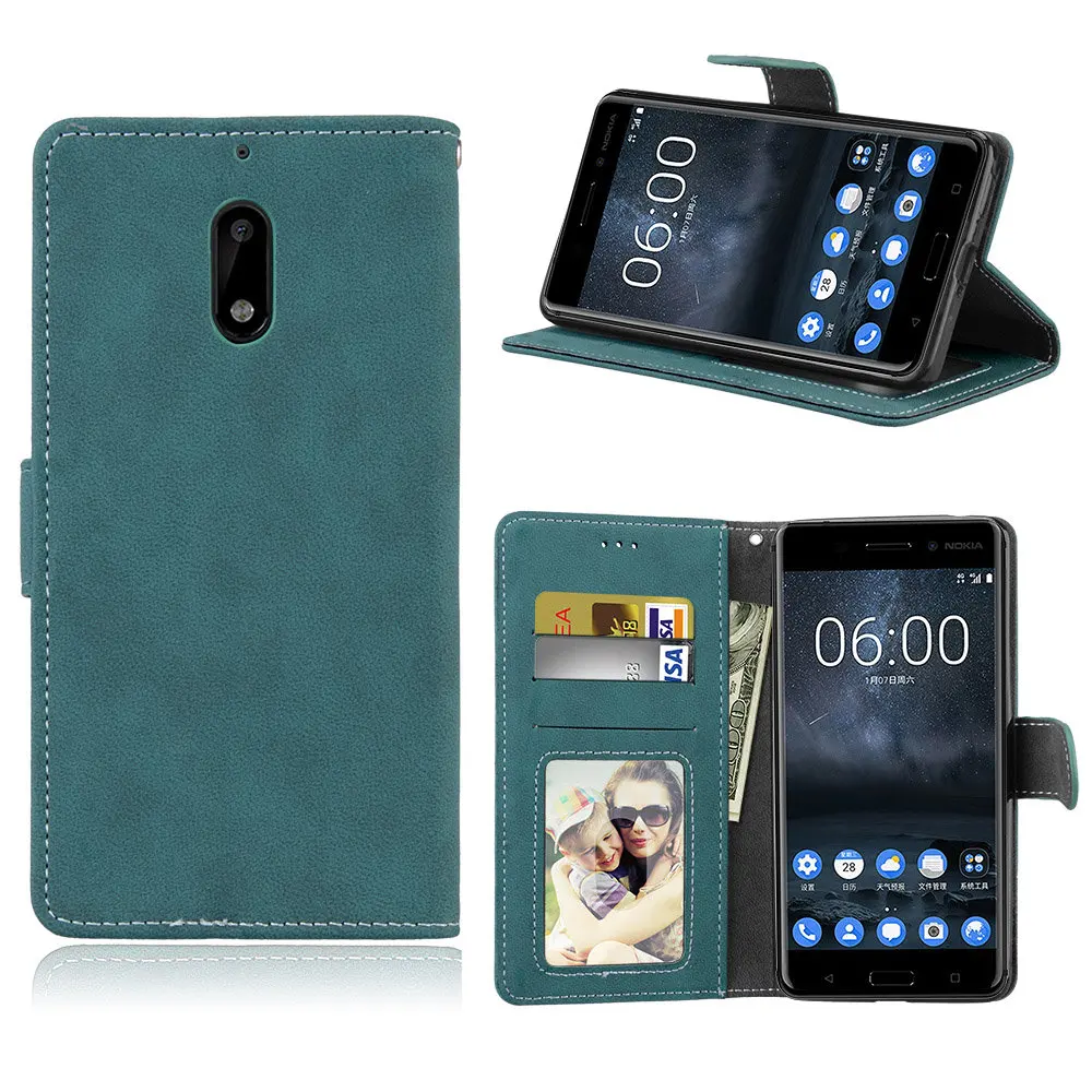 Бумажник-чехол для Nokia 6 флип Чехол чехол для Nokia 6 Флип кожаный чехол Coque Fundas для Nokia 6 TA-1033 TA-1021 чехол для телефона
