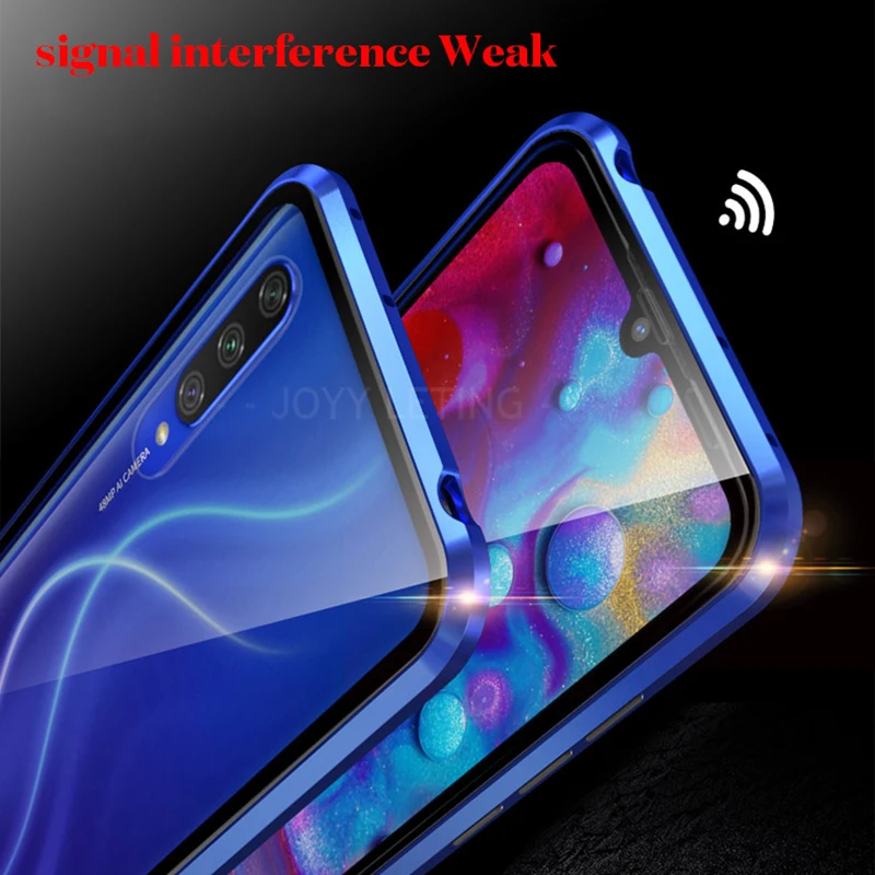 Полный защитный Магнитный чехол для Xiaomi mi cc9 Xiao металлический бампер переднее +