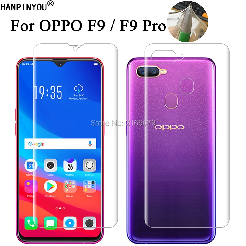 Защитная пленка для OPPO F9 / Pro F9Pro мягкая Передняя и задняя крышка из ТПУ 6 3 дюйма