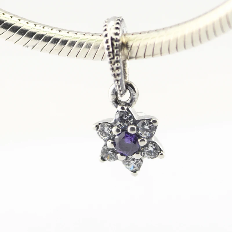 

Подлинное Стерлинговое Серебро 925 пробы забудьте меня не кулон Шарм Бусины Подходит Pandora Браслеты для женщин Сделай Сам Изготовление ювелир...