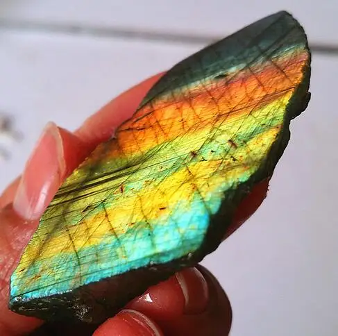 Натуральный разноцветный лабрадорит кристалл оригинальный камень|stone crystal|stone