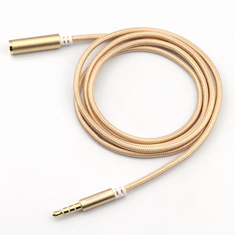 Аудио наушники Удлинительный кабель металлические 3 5 мм разъем папа мама