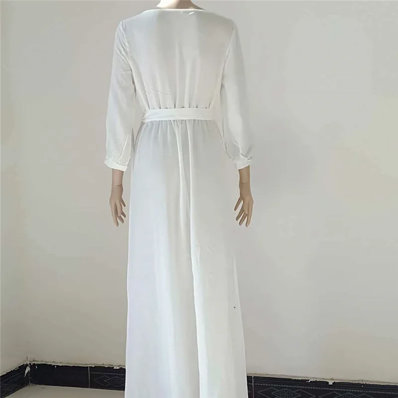 Женское Макси-платье с рукавами-фонариками женские вечерние платья круглым